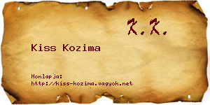 Kiss Kozima névjegykártya